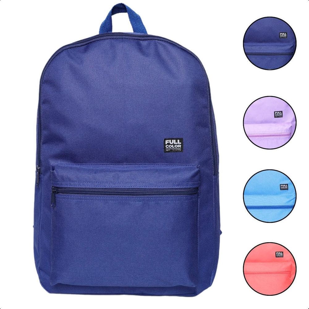 Mochila Bolsa Escolar Faculdade Casual Juvenil - Azul Escuro