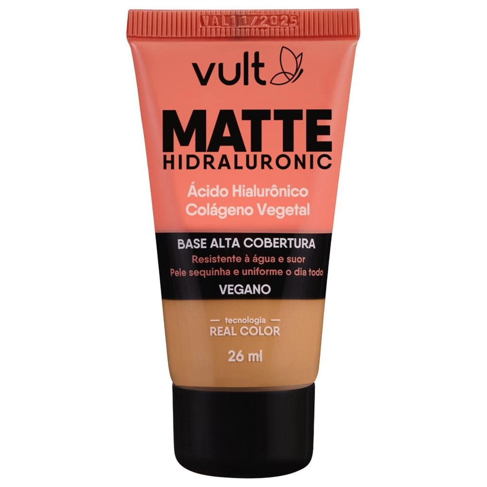 Vult Base Alta Cobertura Vegano Matte Hidraluronic V320 26Ml