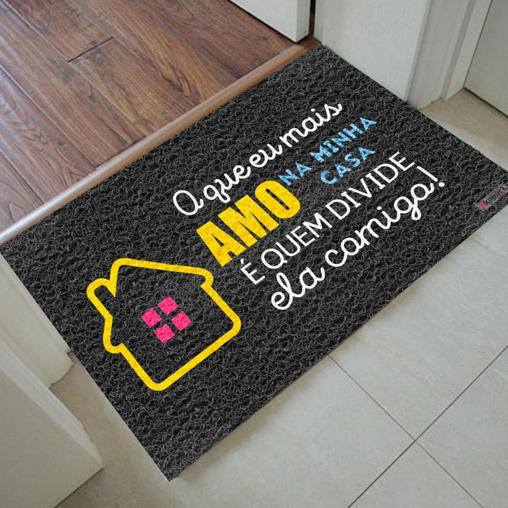 Tapete Capacho Personalizado - O que eu mais amo 60x40