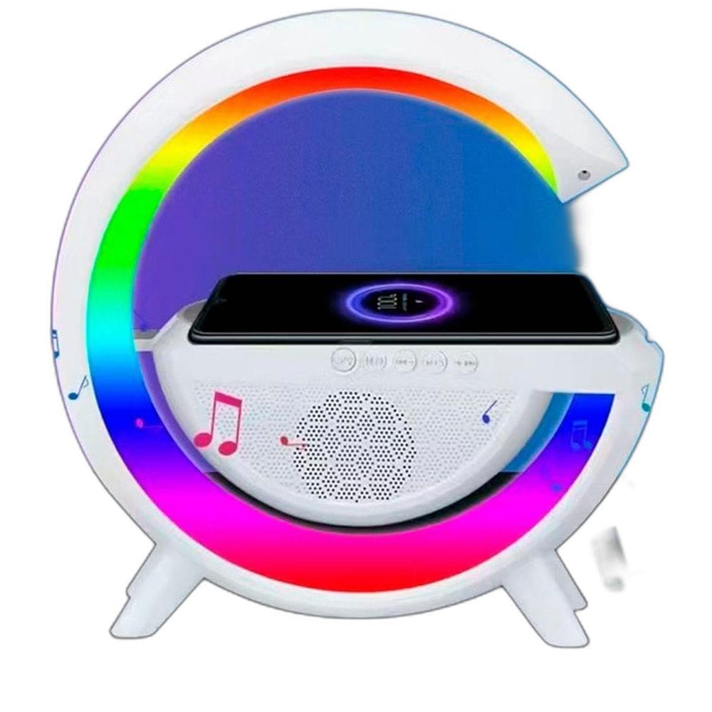 Luminária De Mesa Abajur Rgb Smart Bluetooth Speaker Wireles