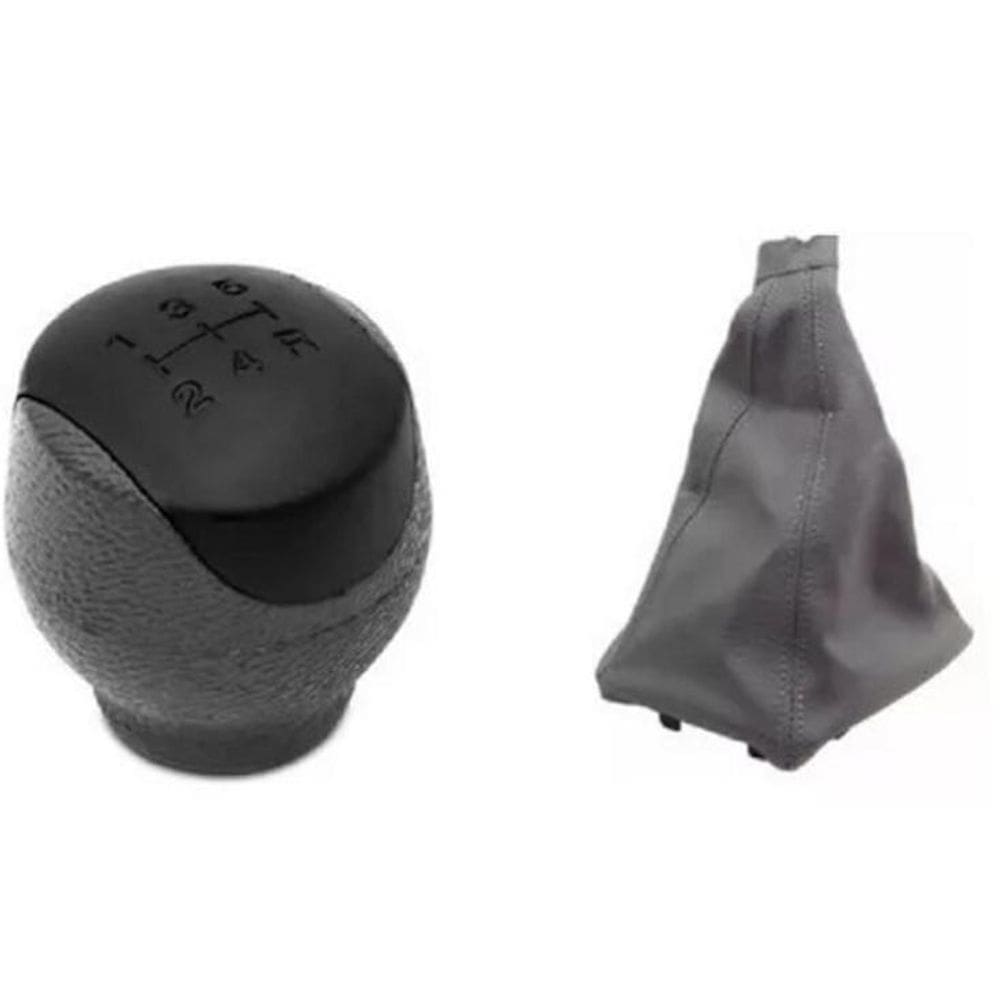Bola Manopla Preta + Coifa Câmbio Fiat Strada 2007 a 2011