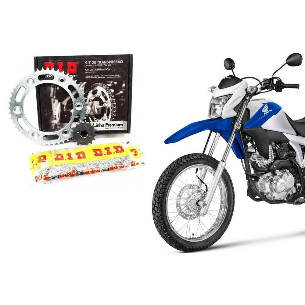 Kit Relação Corrente Sem Retentor Did Nxr 160 Bros Xre 190