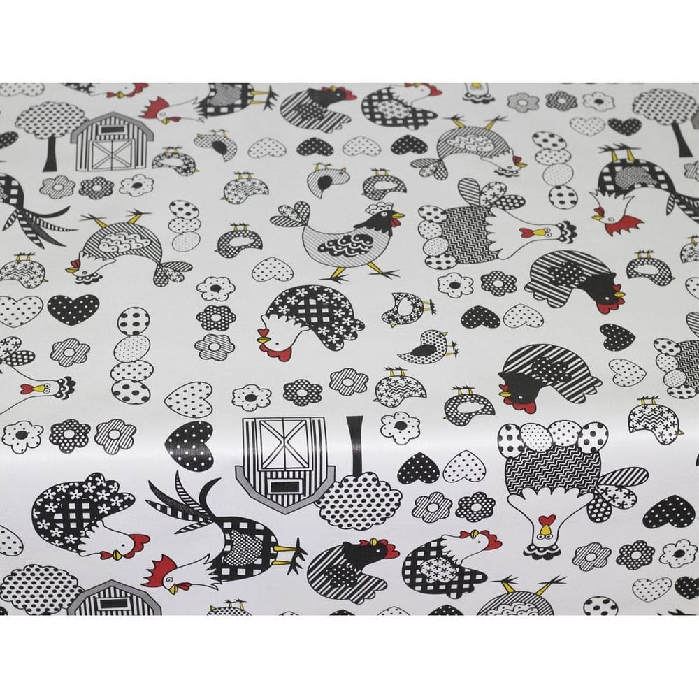 Toalha De Mesa Térmica Pvc Impermeável Galinhas 1,80 X 1,40