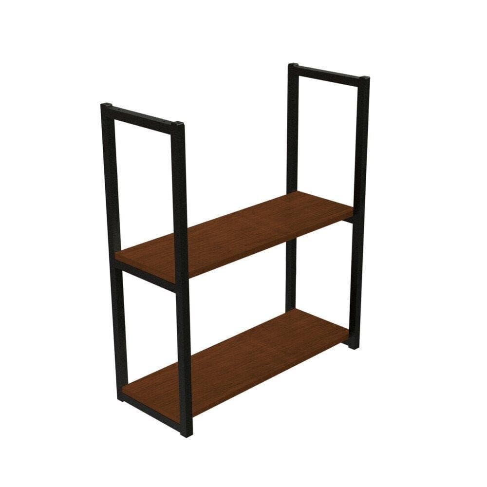 Prateleira Industrial Brasforma 2 Prateleiras com Suporte Avelã 60x20