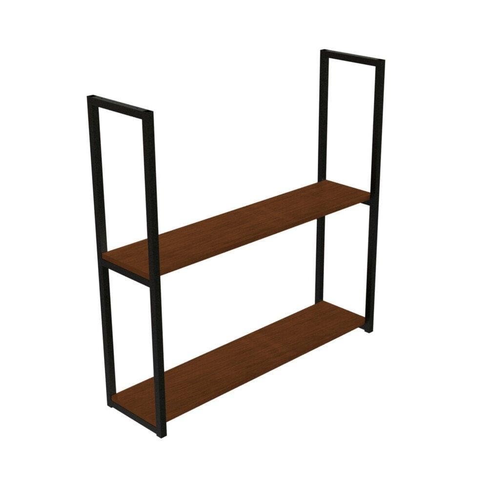 Prateleira Industrial Brasforma 2 Prateleiras com Suporte Avelã 90x20cm