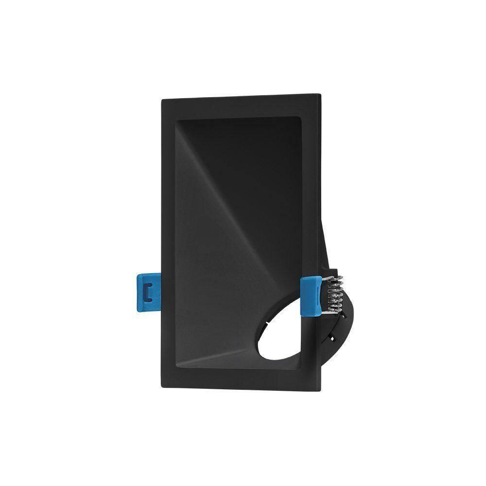Spot De Embutir Recuado Stella Square Angle 40° Mr16 Gu10 Bivolt Preto