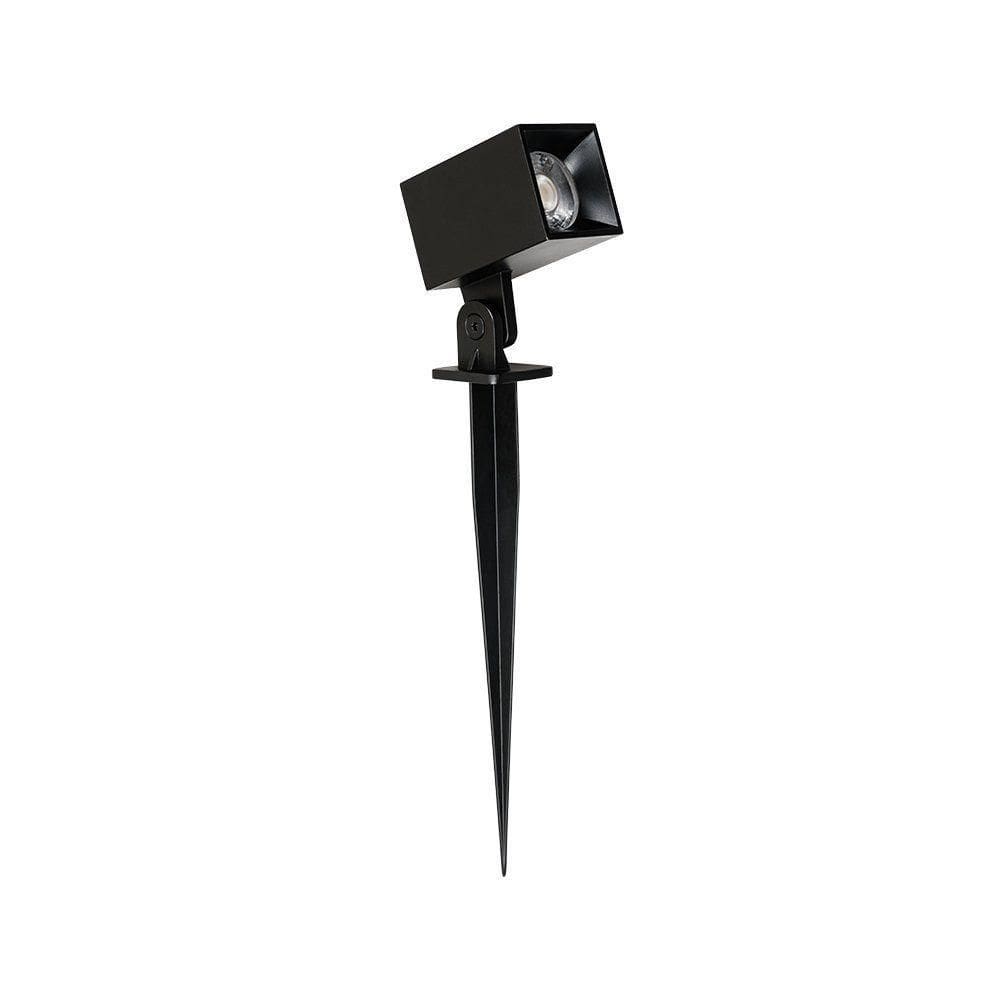 Espeto Para Jardim Stella Hide Recuado Led 5w Bivolt Preto 3000k - Luz Amarela