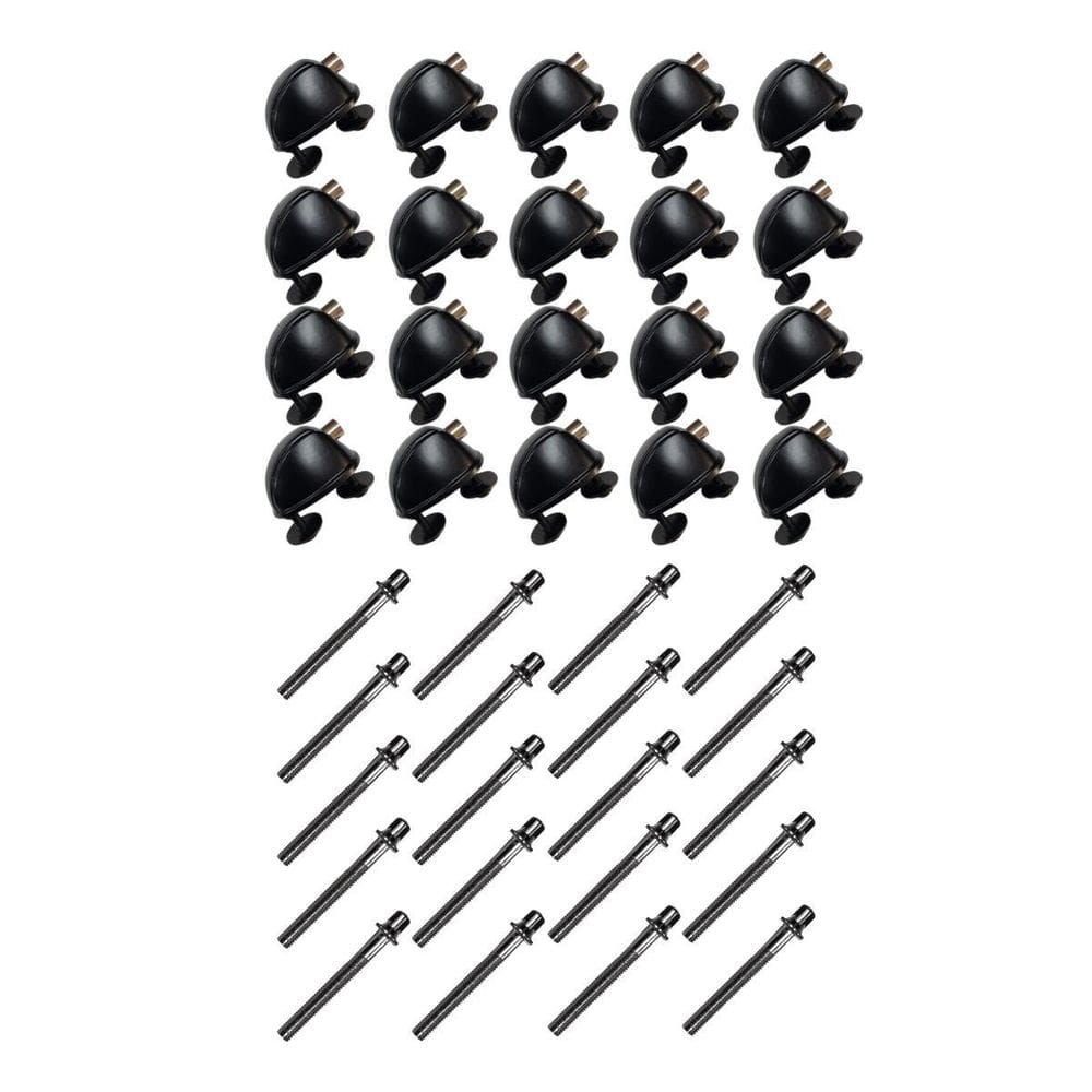 Kit 20 Canoas Tom Caixa Preta 19.05 + 20 Parafuso 51X6Mm M6