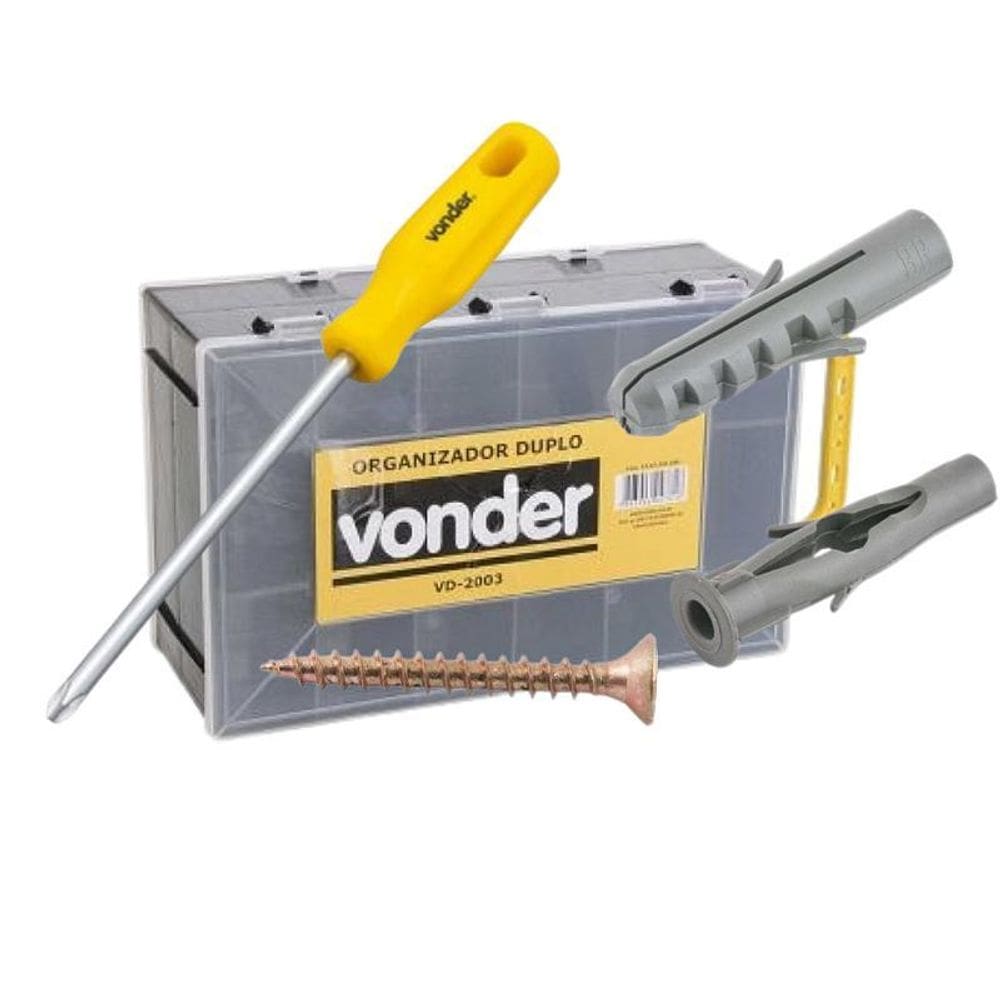 Kit Parafuso Chipboard Maleta Dupla 1000 Peças + Philips