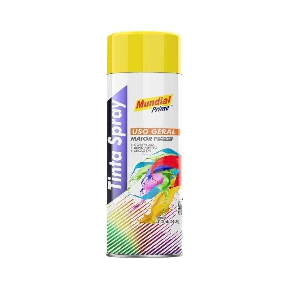 Tinta Spray Mundial Prime uso Geral Amarelo Bandeira 400ml