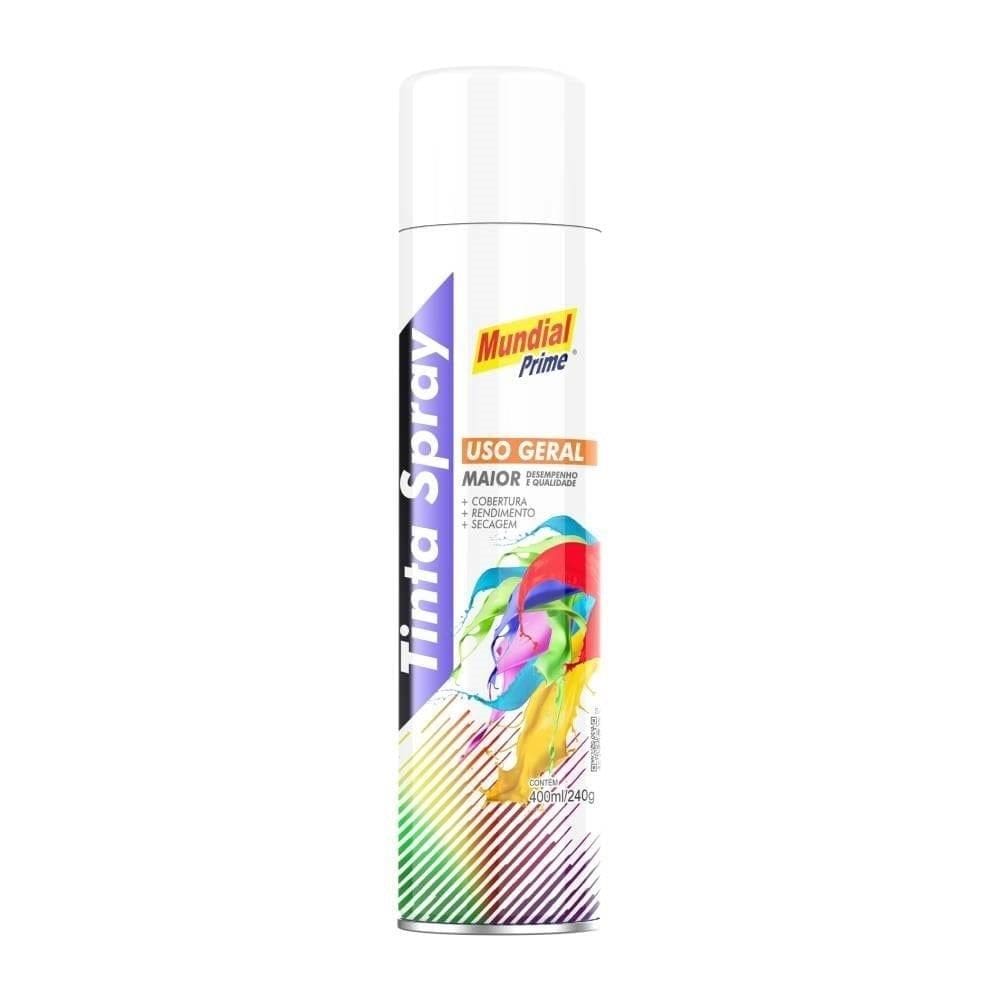 Tinta Spray Mundial Prime Uso Geral Branco 400ml