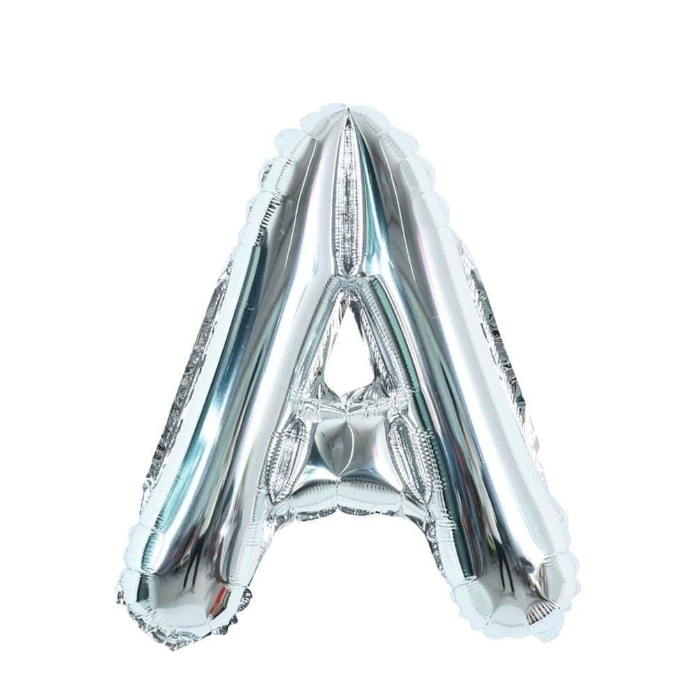 Balão Metalizado Prata Letra A 40Cm 16 Make +