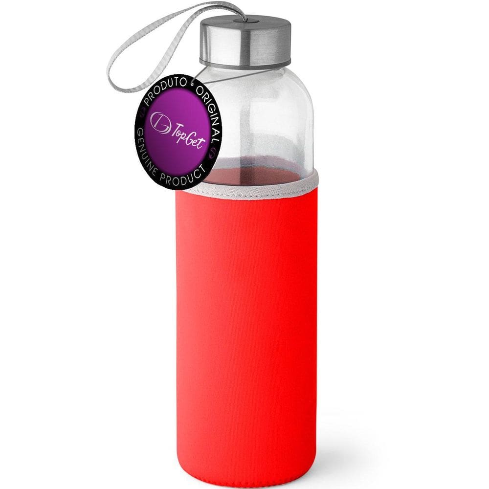 Garrafa De Vidro 520 Ml Soft Topget - Vermelho