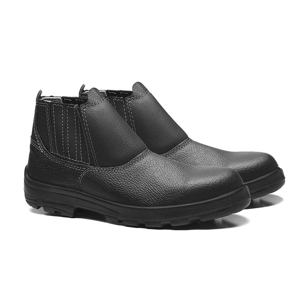 Botina Seguranca Bracol Elastico PU Bidensidade CA48413 Preto Biqueira PVC
