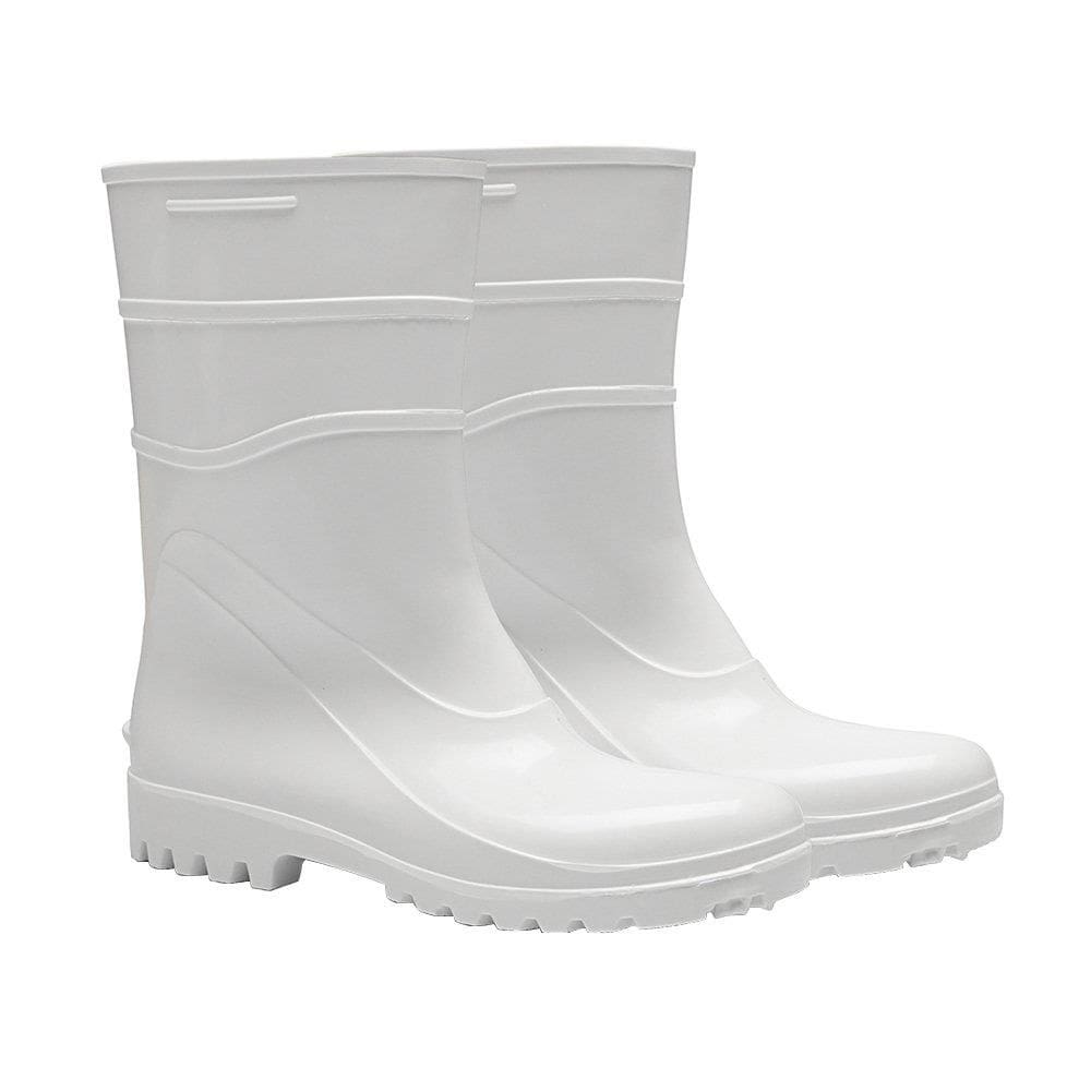 Bota Pvc Bracol Branca Ca37456 Cano Curto Sem Forro 37