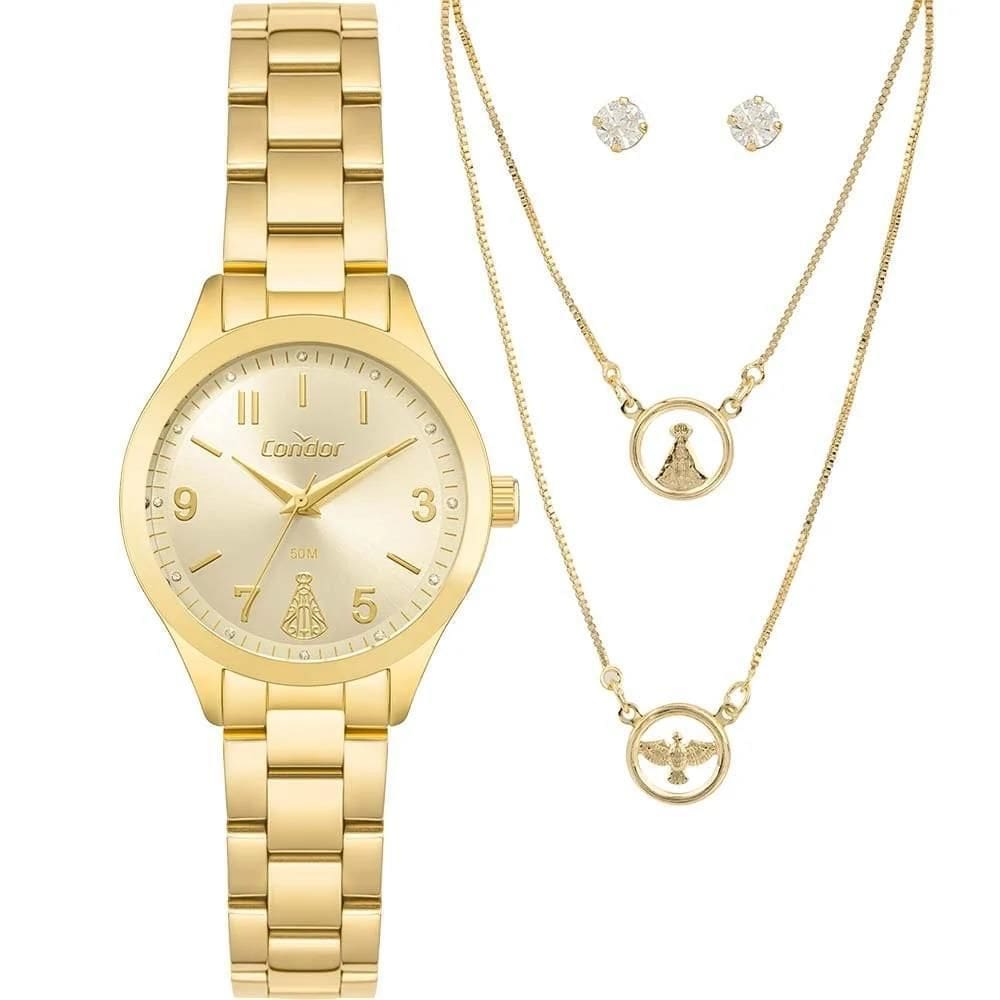 Relógio Condor Feminino Ref: Co2035Nig/K4X Dourado Aparecida