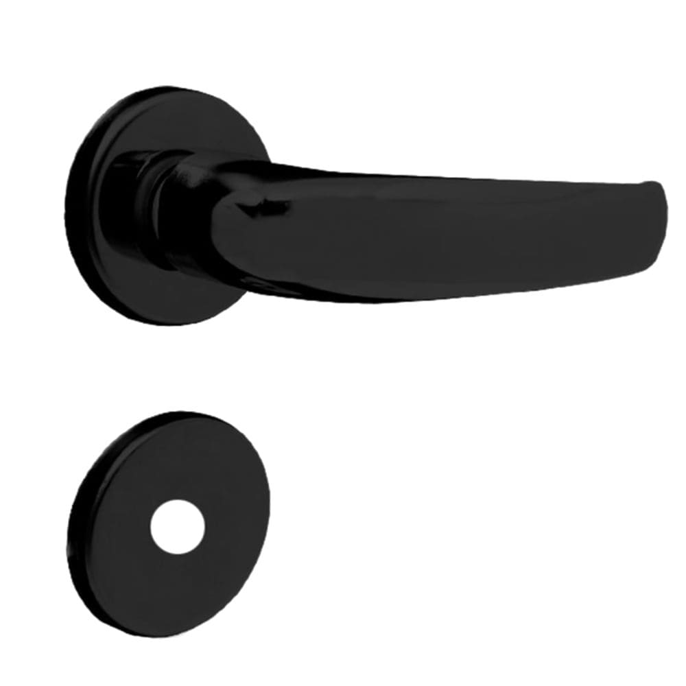 Fechadura para Porta de Banheiro Preto Fosco com Roseta MZ820 Standard1 - 03820X5PF - PAPAIZ