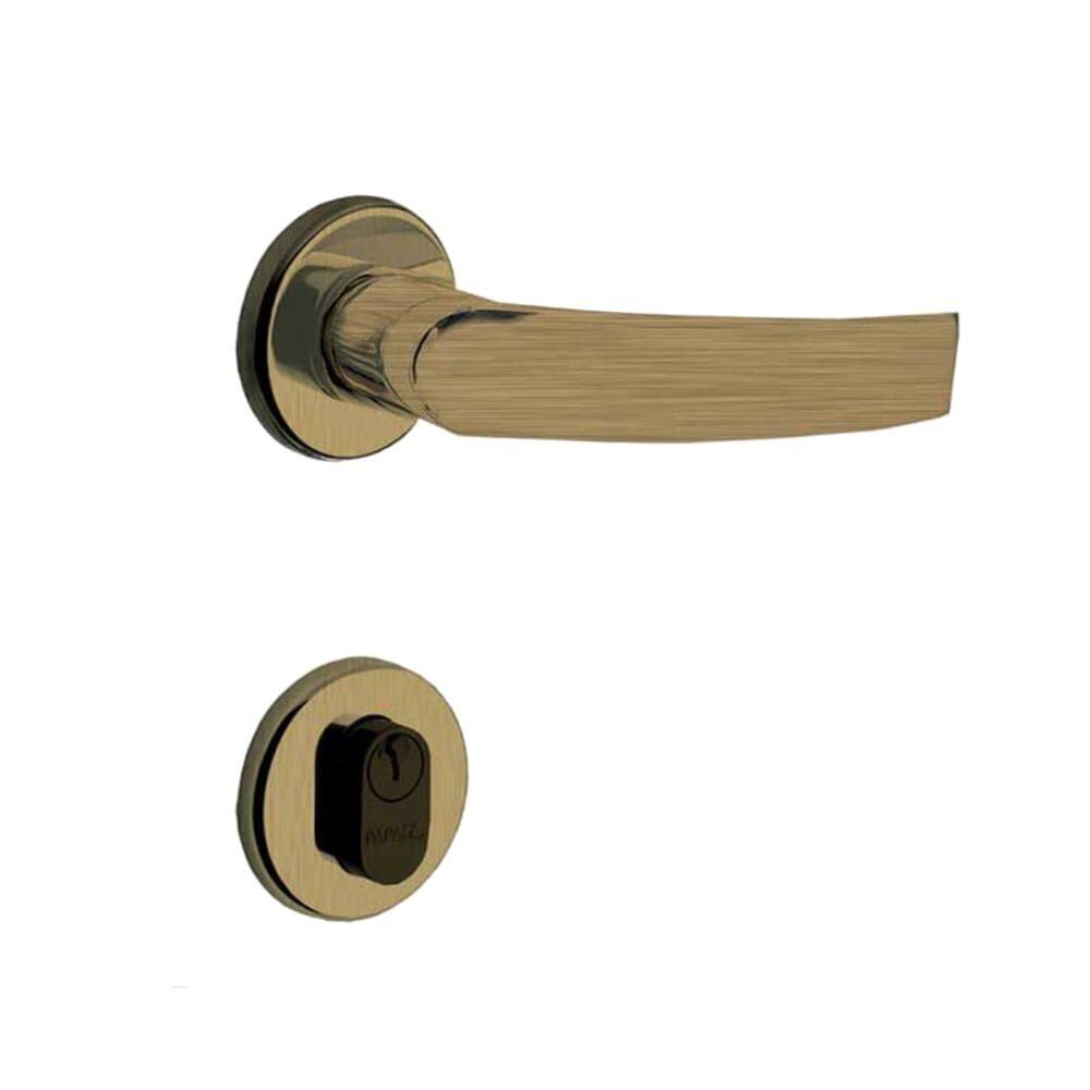 Fechadura para Porta de Entrada Oxidada 40mm com Roseta MZ950 Standard - 03950A30X - PAPAIZ