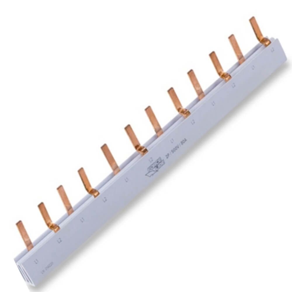 Barramento Bifásico com 80 Ampèrez 12 Polos 215mm - 0600400007 - FORCE LINE