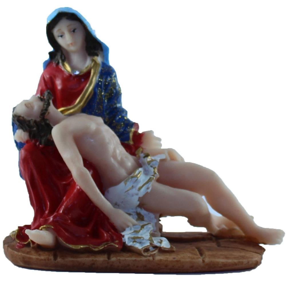 Imagem Nossa Senhora De Pietá Piedade Em Resina 11 Cm