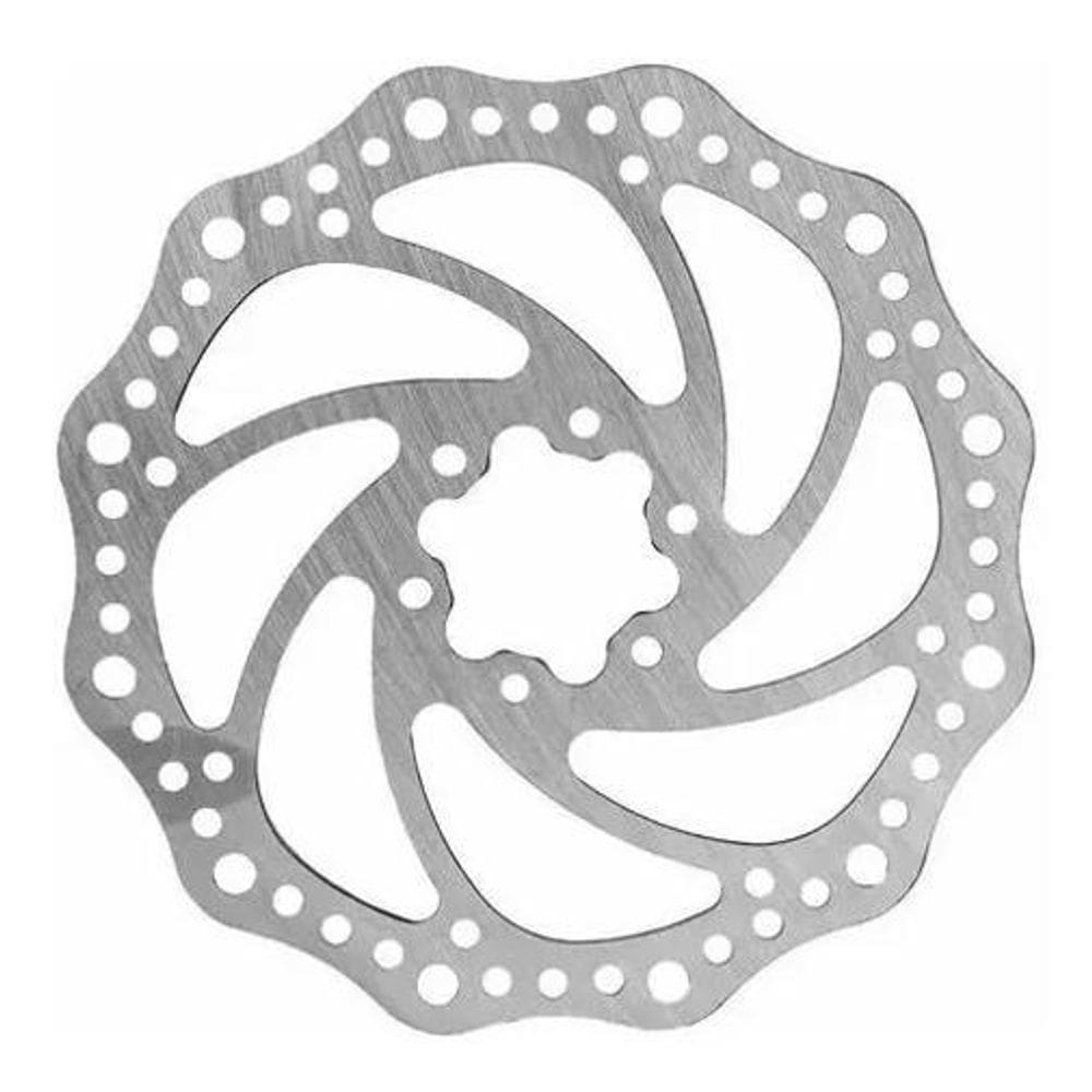 2X Disco Freio Rotor Para Bike Absolute 203Mm Inox 6 Parafus