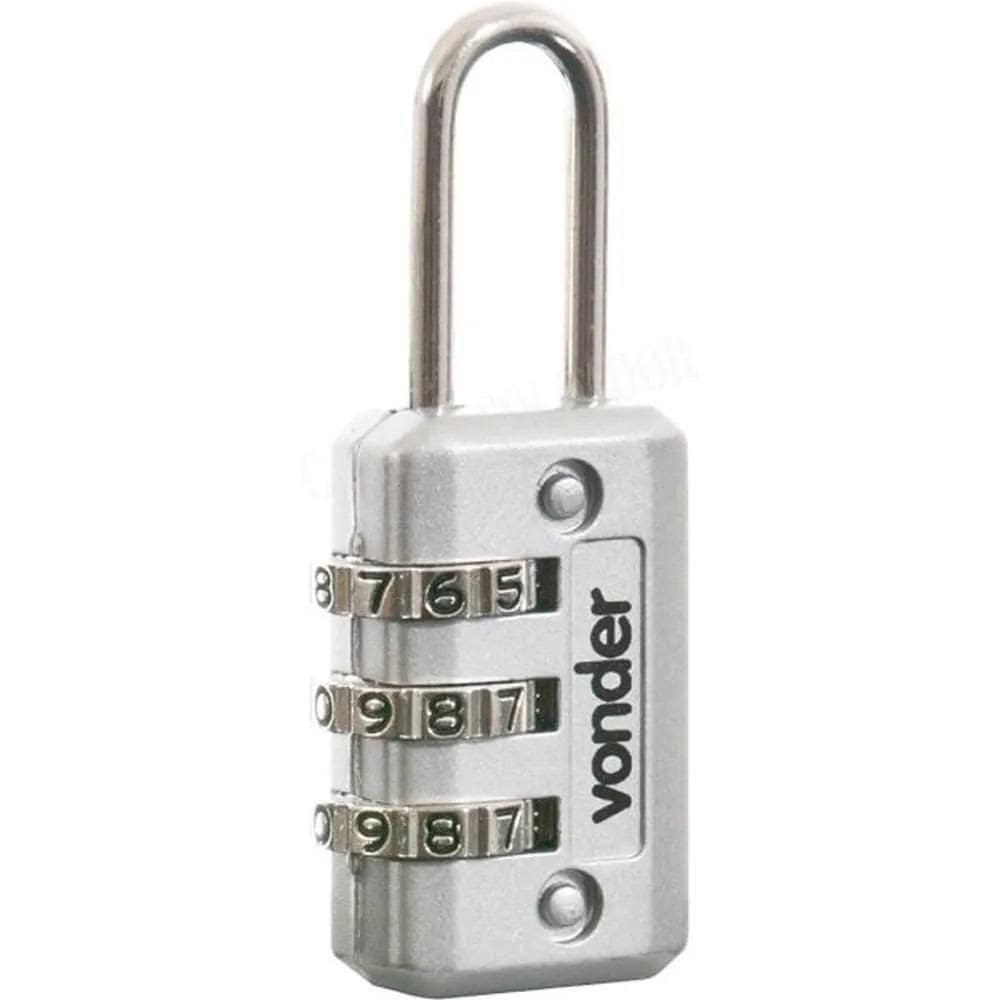 Cadeado Com Segredo - Vonder - Cinza