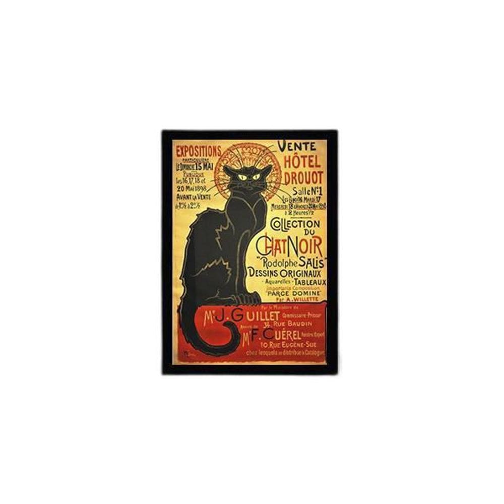 Quadro Chat Noir 24X18Cm