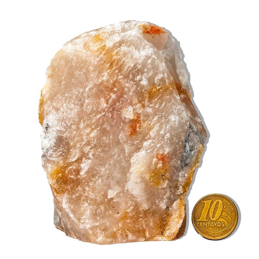 01 Aragonita Raio Laranja Pé Serrado 300-400g 8-12cm Tipo B