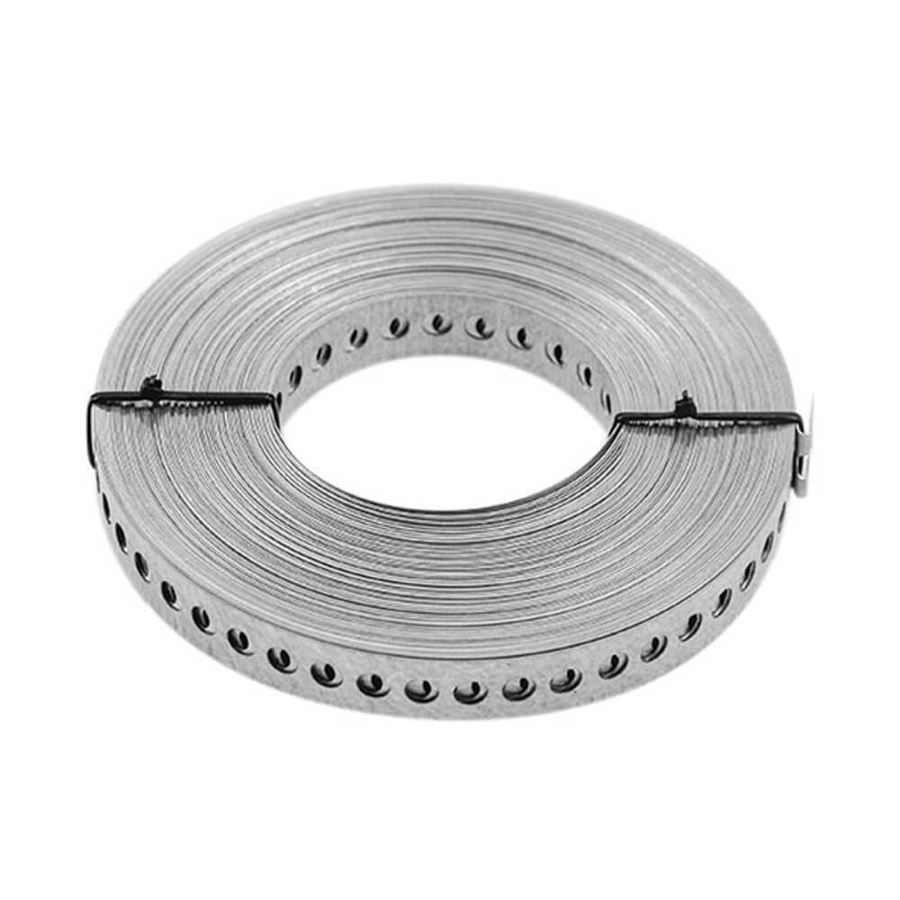 Fita de Aço Perfurado 0,40mm 17mm x 30 Metros - 05958 - FIXWELL