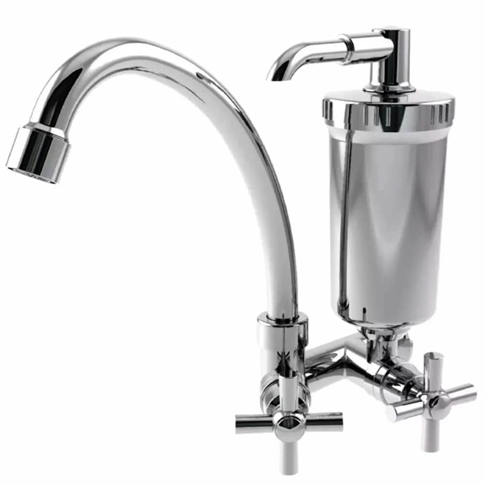 Torneira de Parede para Cozinha Slim com Filtro Bica Móvel 1/4 de Volta - 770997 - STOC
