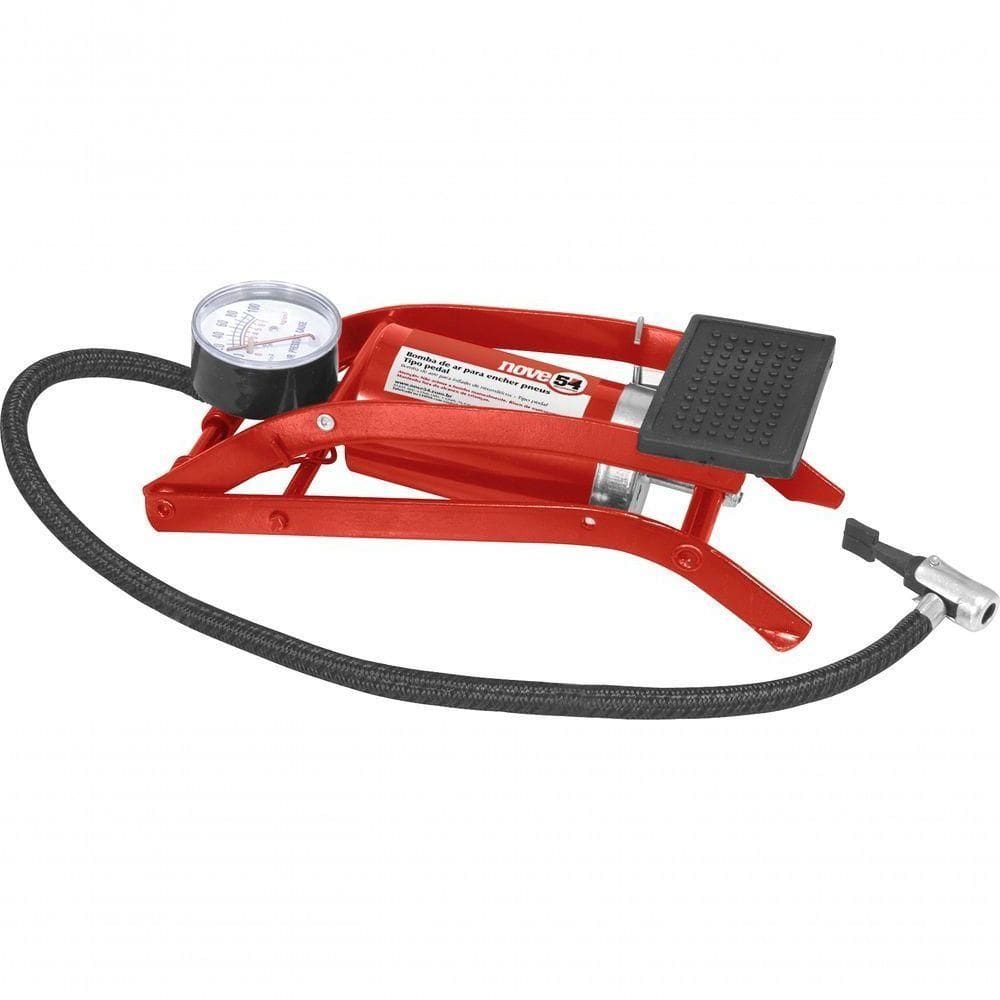 Bomba De Ar Para Encher Pneus Com Pedal - Nove54