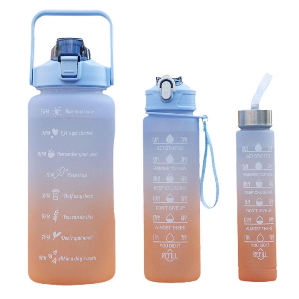 Kit 3 Garrafa De Agua Academia 2L Squeeze Galao Motivacional