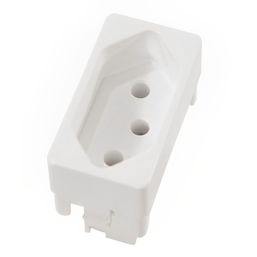 Tomada Universal 2P+T 10A sem Placa Branco - DC-9300/4 - DICOMPEL