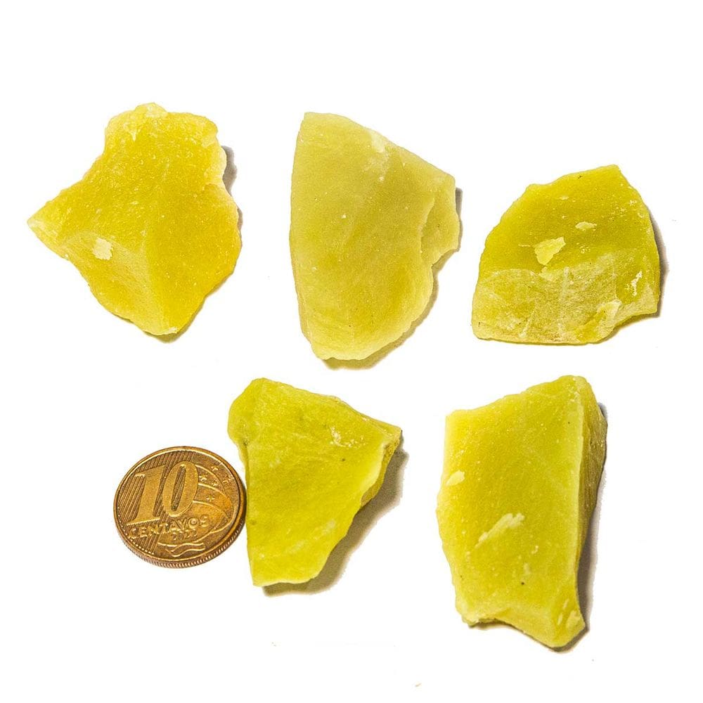 05 Calcedônia Verde Bruta Pedra Natural 50 a 125g Média 40mm