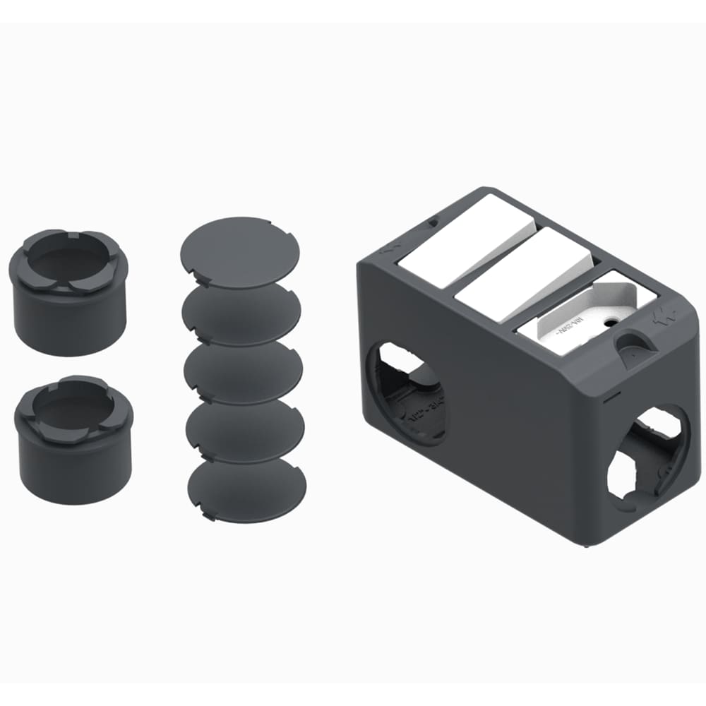 Combo Poliwetzel em PVC com 1 Tomada 10A 2 Interruptores 2 Conectores 5 Tampões - E017202025 - Wetzel