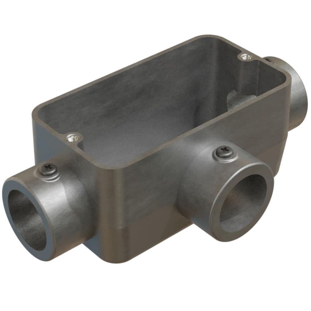 Caixa de Derivação Fixa Conduletzel sem Pintura Tipo T de 3/4”” sem Tampa - E012070036 - WETZEL