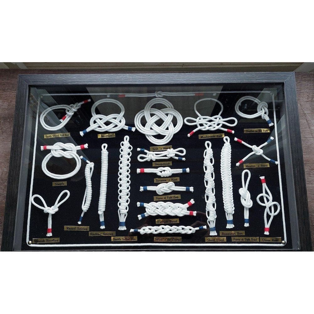 Quadro De Nós Náutico Simples Fundo Preto