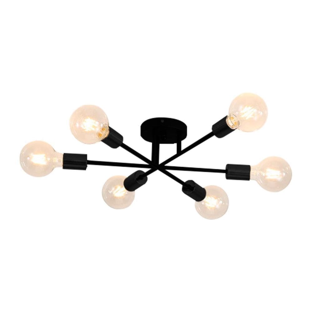 Lustre Sputnik Moderno Sala De Jantar Preto Hashteg 6Xe27