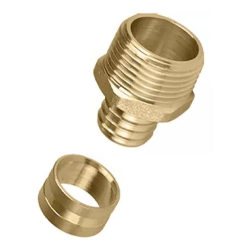 Conector Fixa Macho PEX Água 16X1/2” Kit c/ 4 - Emmeti