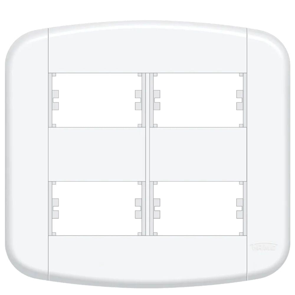 Placa 4X4”” - 4 Módulos Distanciados Blanc Mais - 11439430 - FAME