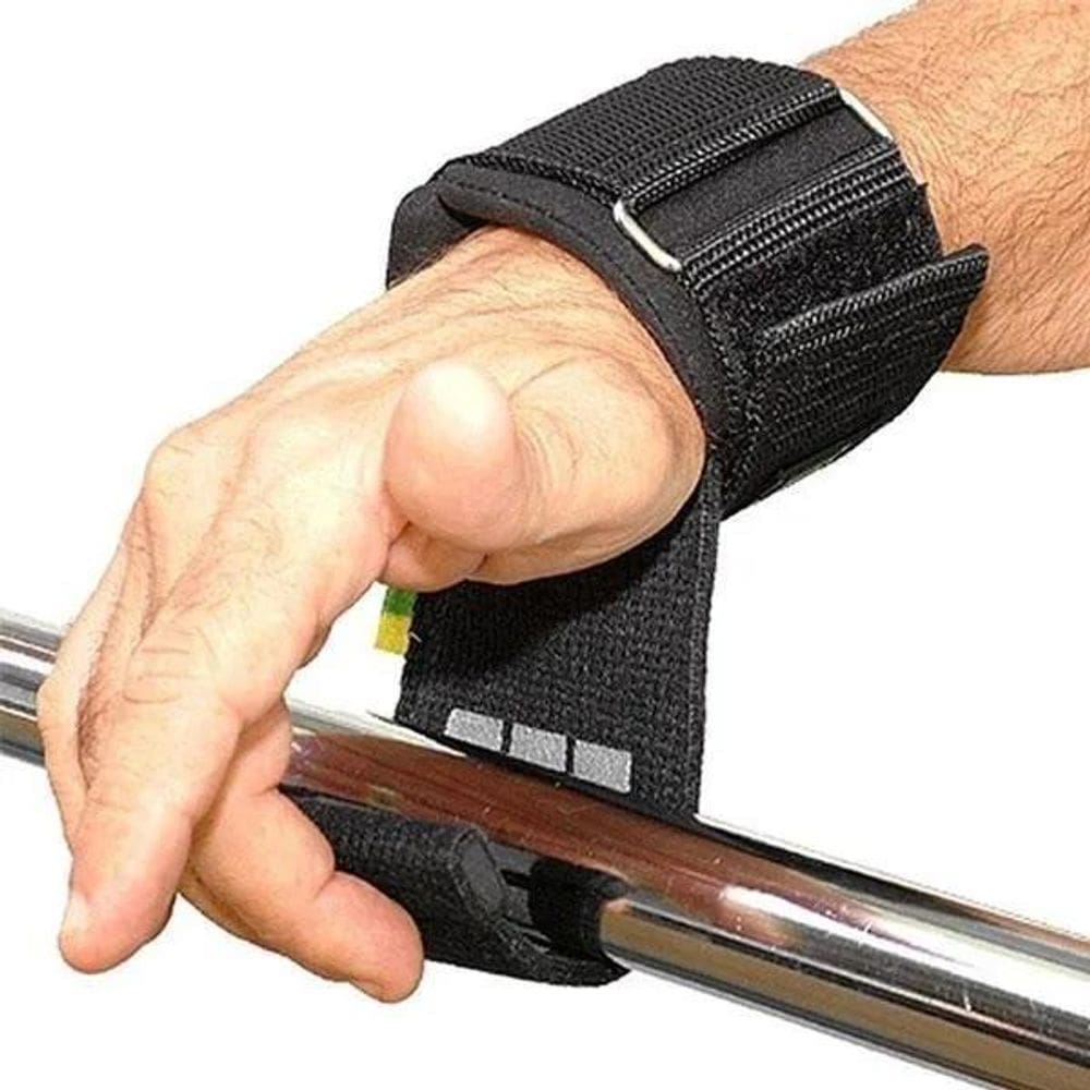 Straps Tala Larga Emborrachada Acol Musculação Academia Par