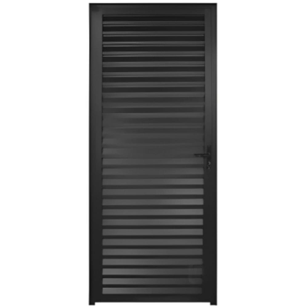 Porta Palheta de Alumínio com 80x210cm Direita Preto - PTORD2237D - HALE