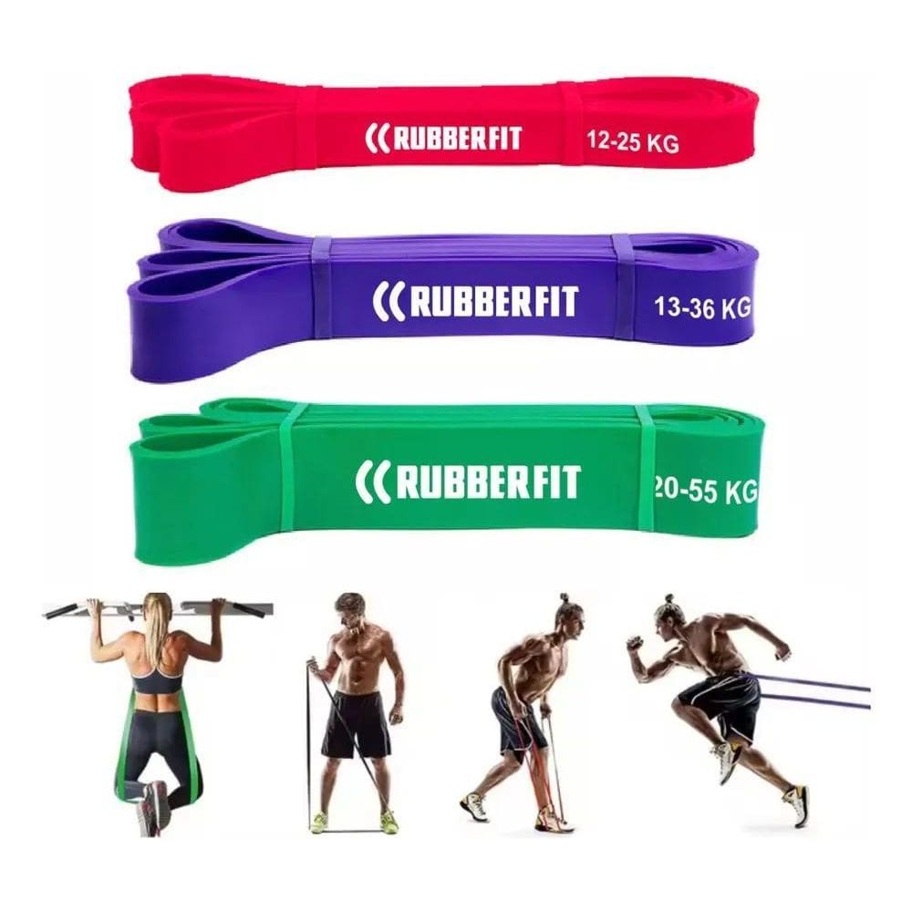 2X Kit Super Band Elástico Para Exercício Malhar Academia Ca