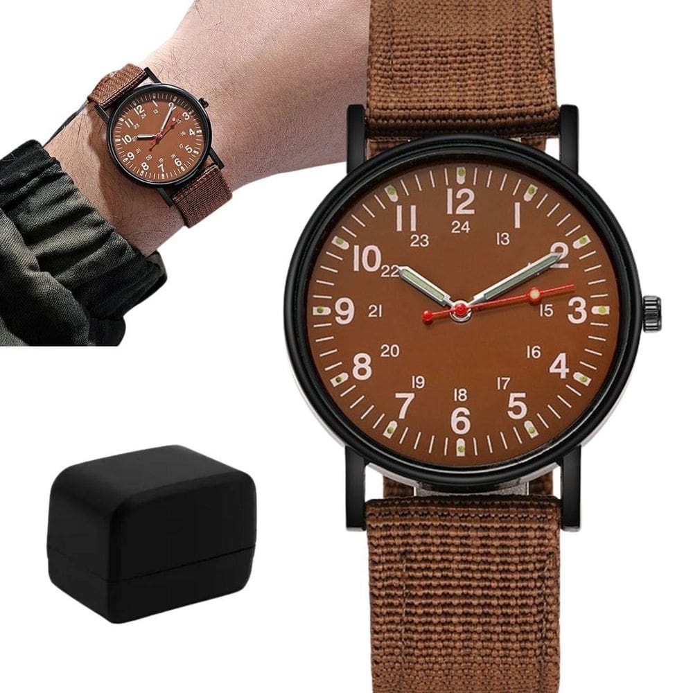 Relógio Masculino Ultrafino Sport Pulseira Lona + Caixa