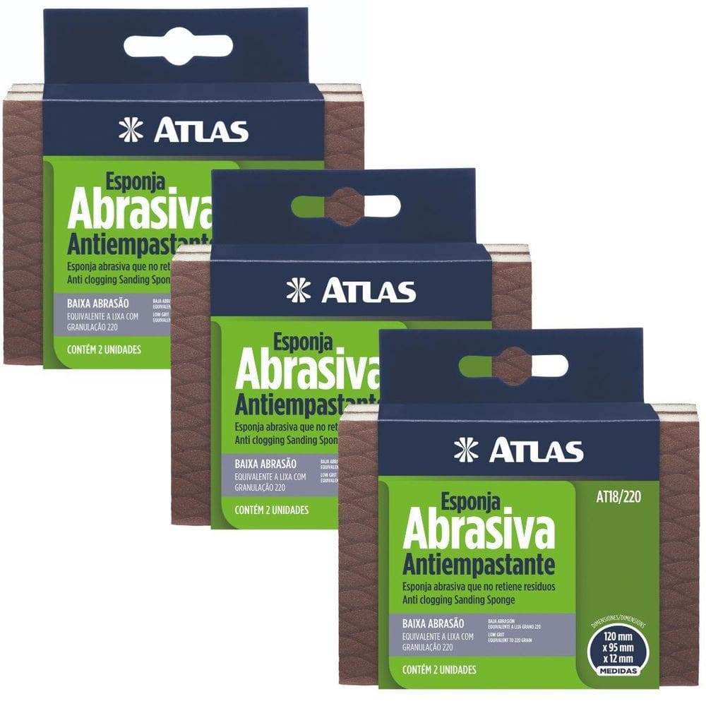 Kit 06 Esponjas Flexíveis Baixa Abrasividade Antiempastante
