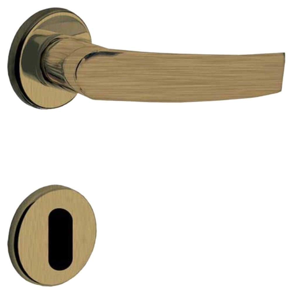 Fechadura para Porta Interna Oxidada 40mm com Roseta MZ950 Standard - 03950A4OX - PAPAIZ