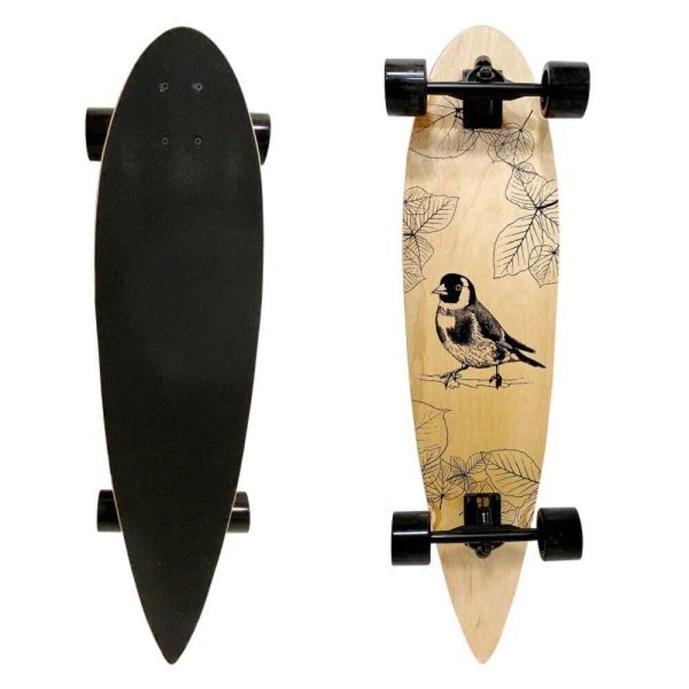 Skate Longboard Radical Montado Em Madeira Adulto Juvenil