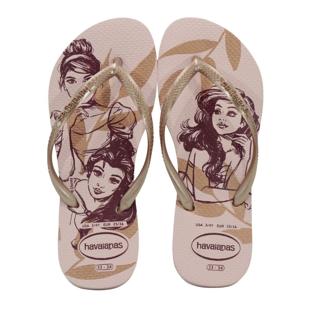 Chinelo Feminino Havaianas Slim Disney Rosa Ballet