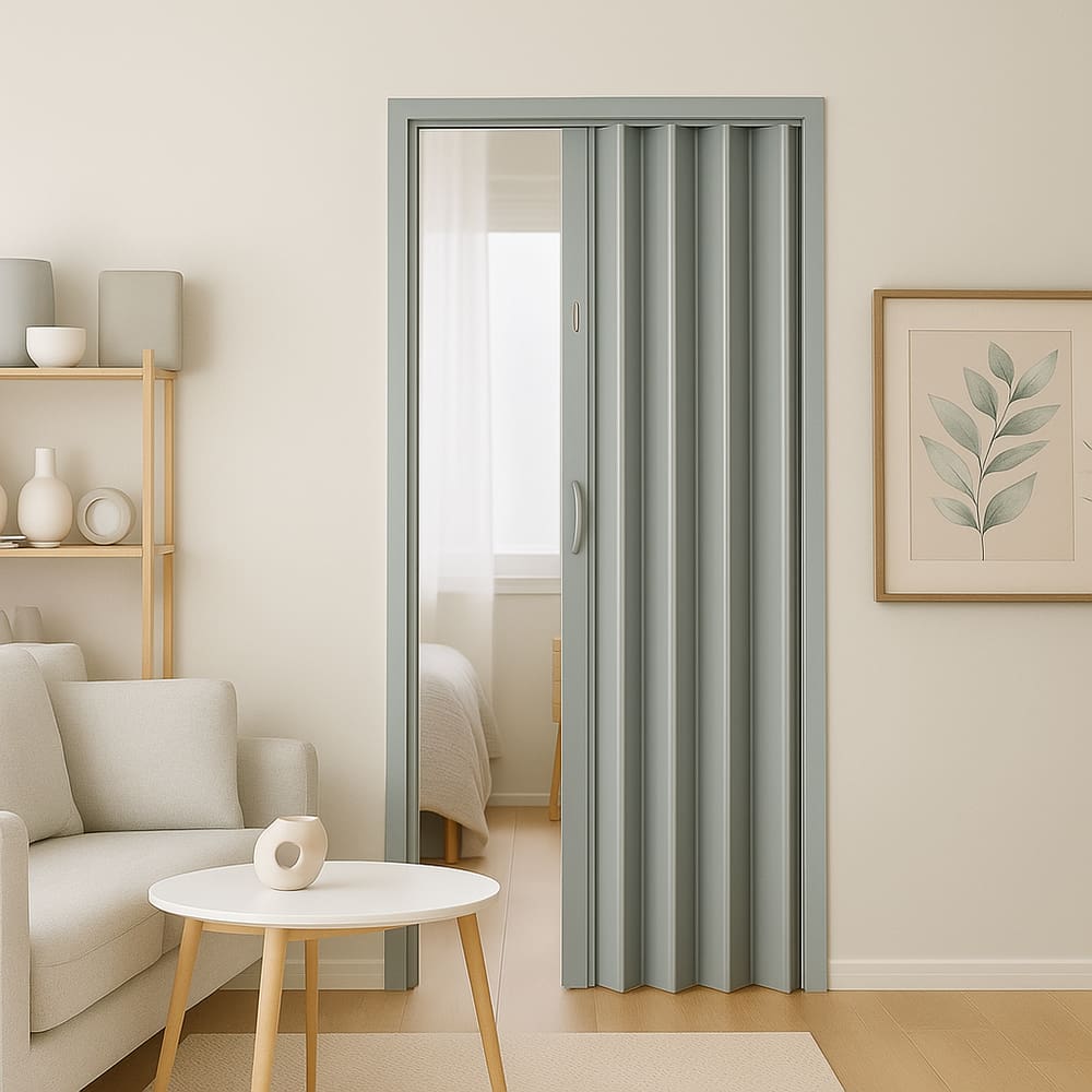 Porta Sanfonada PVC 0,72x2,10 Multilit Cinza