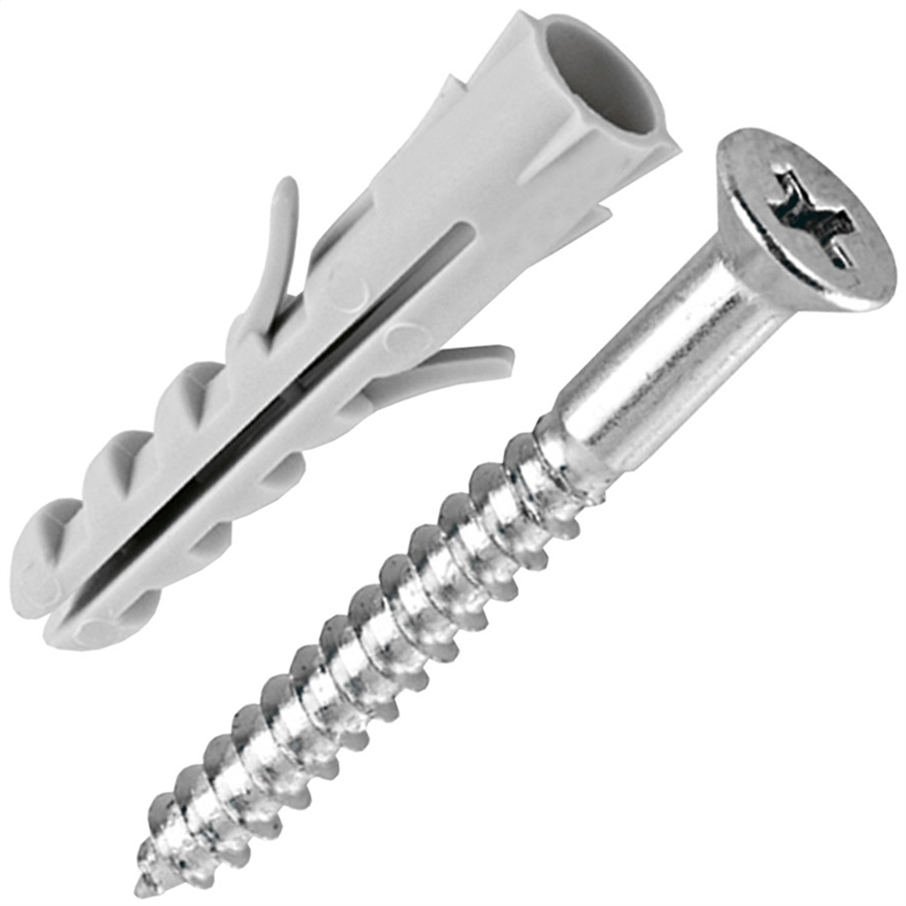 Bucha Nylon 5mm com Parafuso para Madeira Chato 3,5x30 200 Peças - PMB427 - FOX MIX